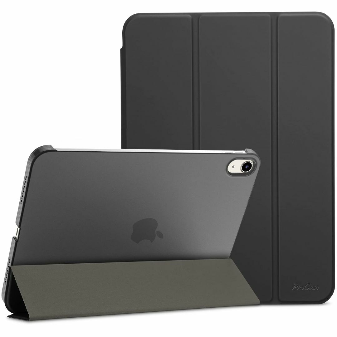 【色: ブラック】ProCase iPad 10世代 ケース 2022 10.9