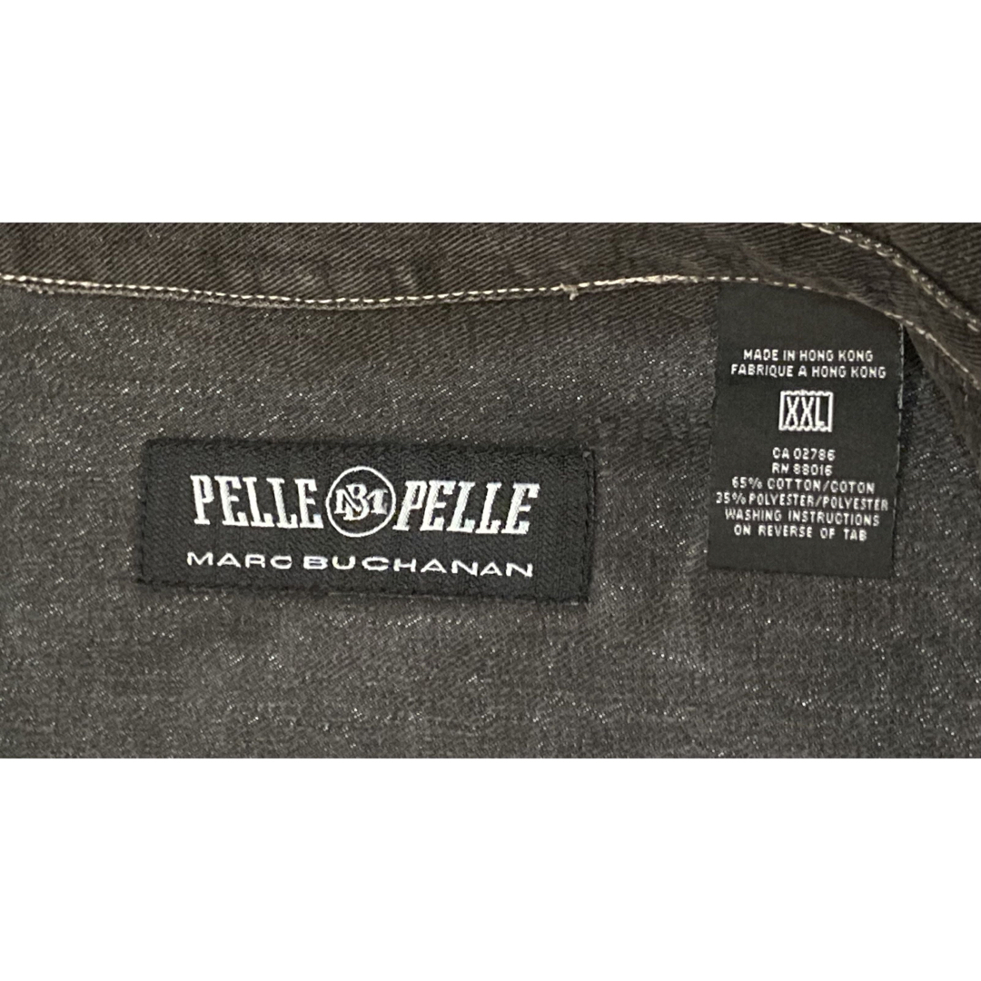 極美品　PELLE PELLE ペレペレ デニムシャツ　2XL パイソン 蛇柄