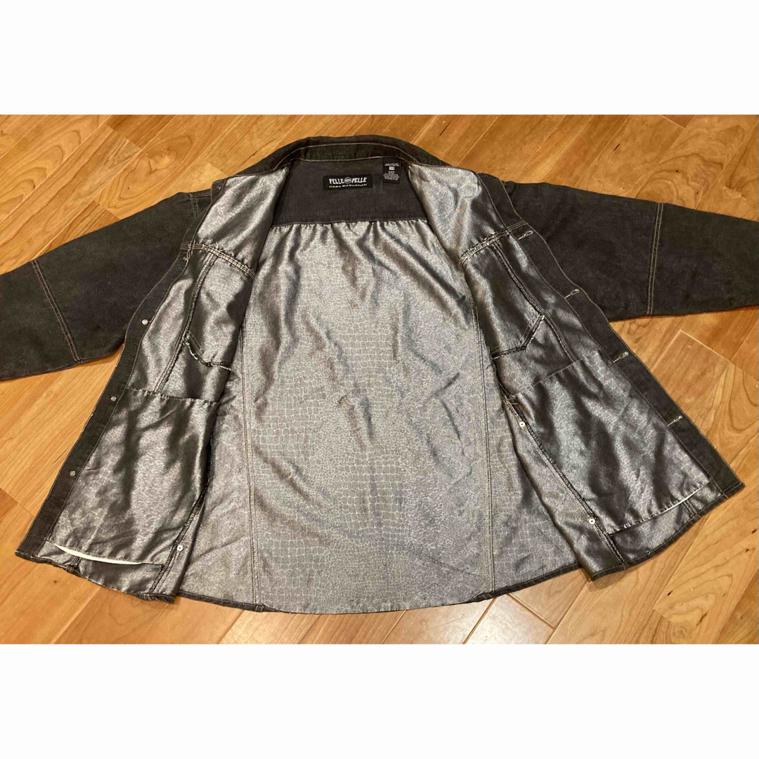 極美品　PELLE PELLE ペレペレ デニムシャツ　2XL パイソン 蛇柄