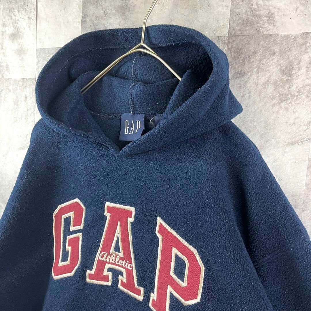 OLD GAP フリース　パーカー　トレーナー　フーディー　青　L