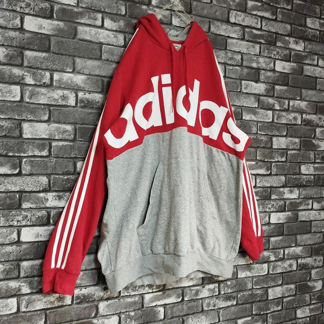 adidas - adidasアディダスデカロゴプルオーバーフーディーパーカー