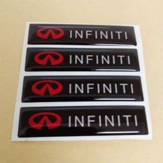 インフィニティ(Infinity)のINFINITI 　インフィニティ　 エポキシ　３Dステッカー　４個セット (車内アクセサリ)