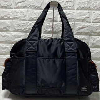 ポーター(PORTER)の美品　ポーター　タンカー　ボストン　ダッフル　L　サイドポケット　ブラック(ボストンバッグ)