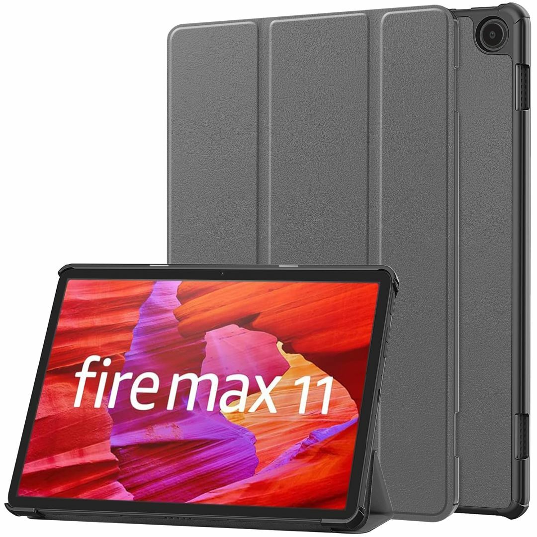 【色: グレー】For Fire MAX 11 ケース (第13世代 ・2023