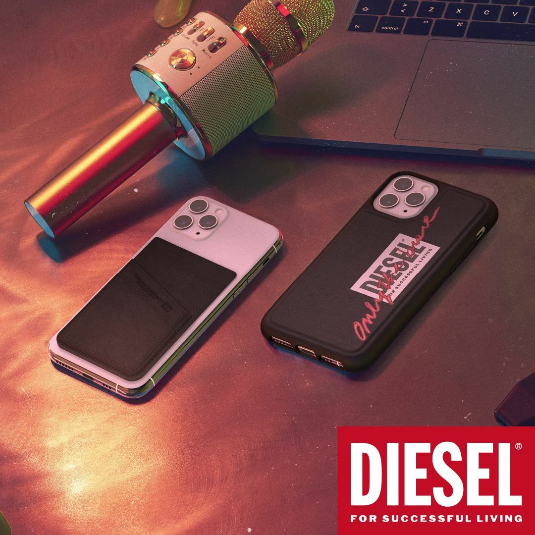 【色: ブラック/コーラル】DIESEL iPhone12 ケース / iPho