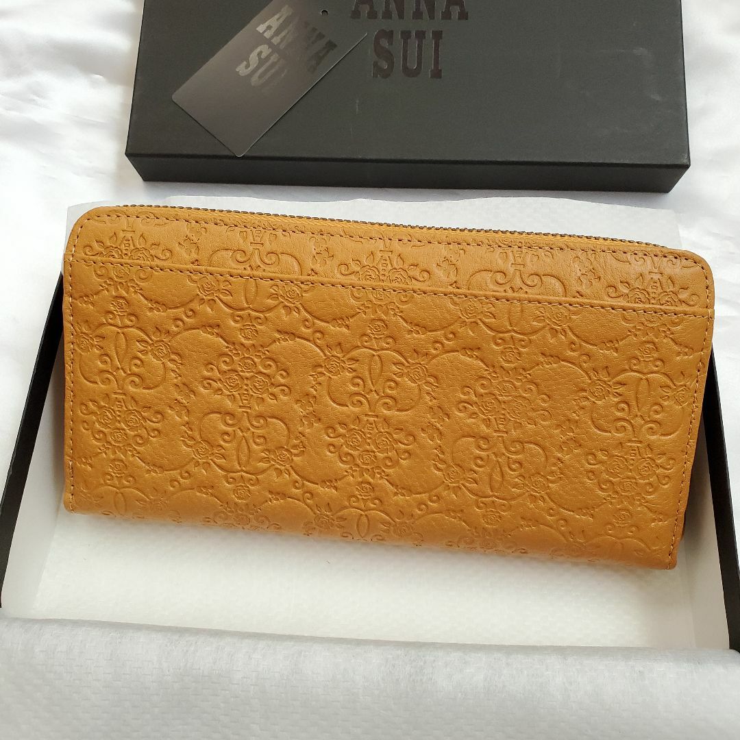 イエロー アナスイ ANNA SUI ラウンド 長財布 ヴィンテージローズ 新品