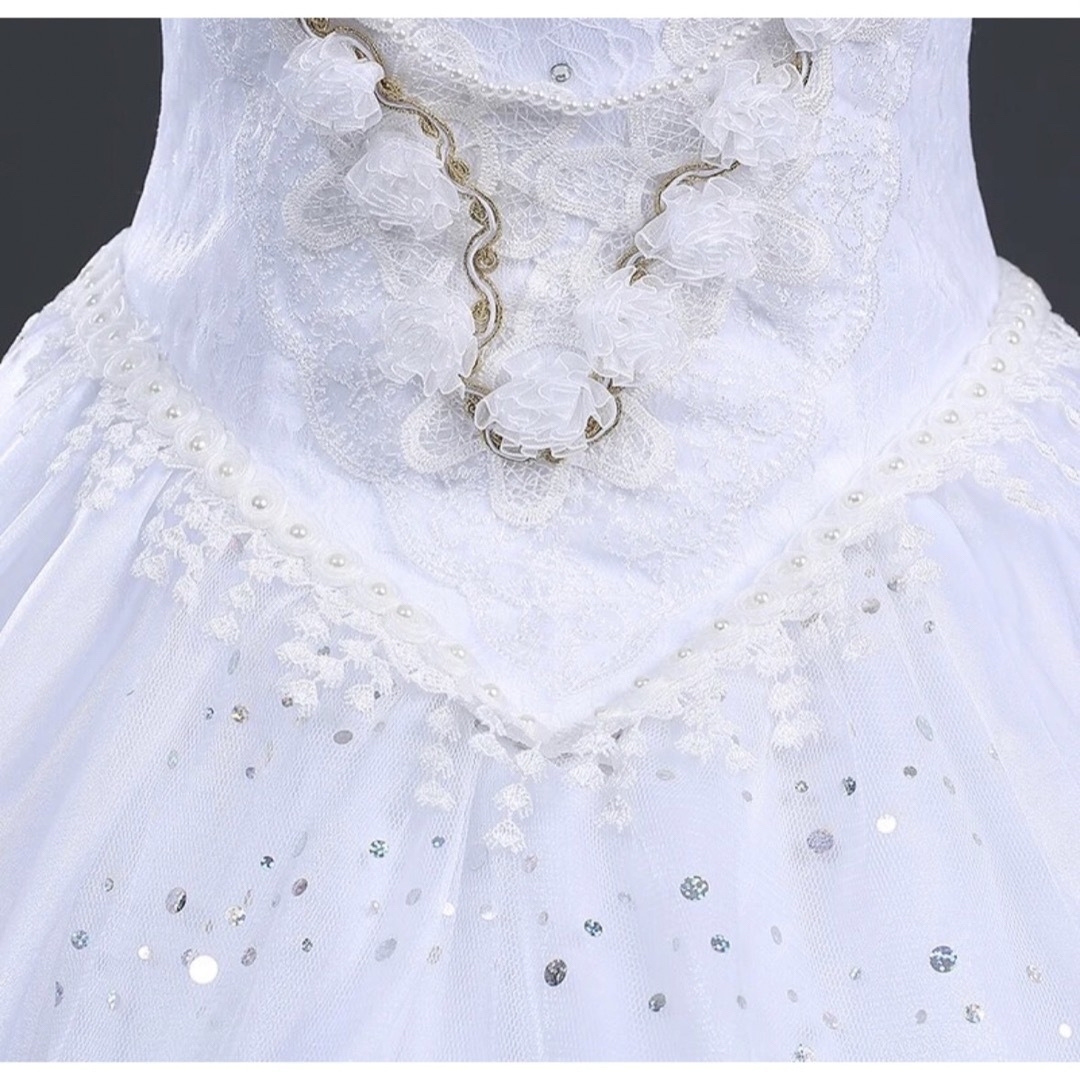 Secret Honey(シークレットハニー)のディズニー　アリスインワンダーランド　白の女王　ホワイトドレス　Dハロ　コスプレ エンタメ/ホビーのコスプレ(衣装一式)の商品写真