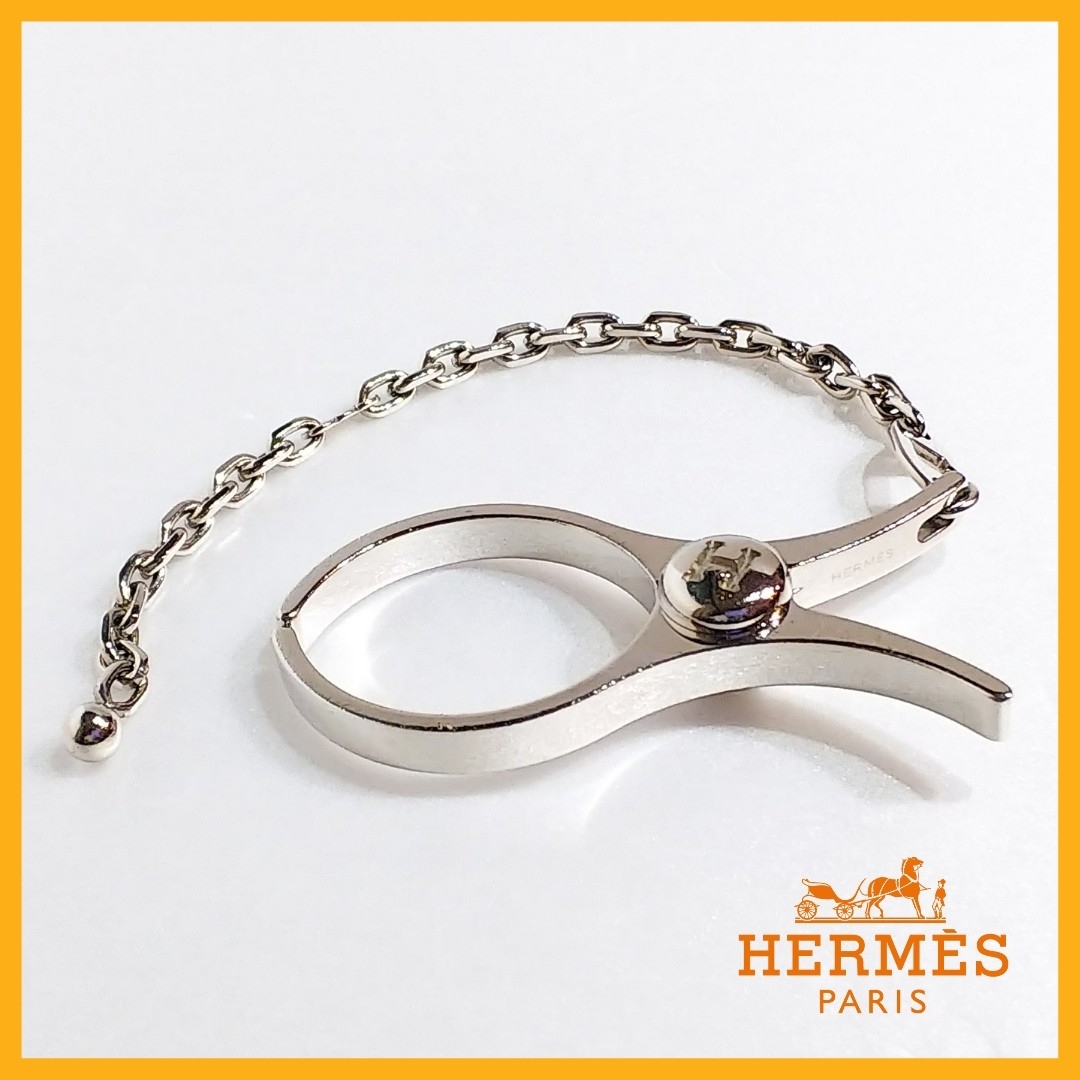 Hermes(エルメス)のエルメス フィルー グローブホルダー チェーン 手袋 シルバー HERMES ハンドメイドのファッション小物(バッグチャーム)の商品写真