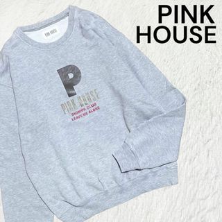 N 希少　PINK HOUSE パステルカラー　ロゴ　スウェット　大きいサイズ