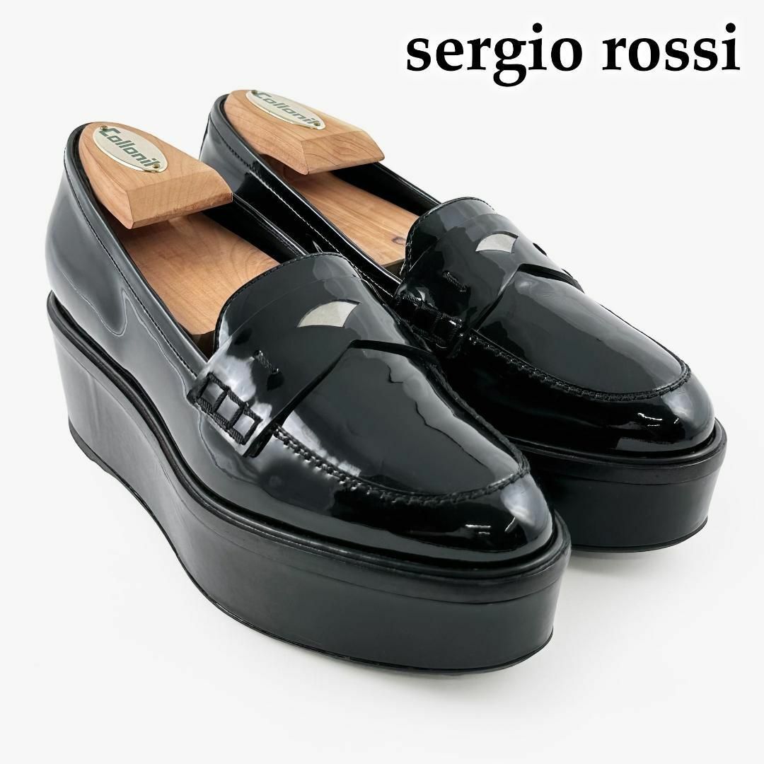 Sergio Rossi - セルジオロッシ 厚底 ローファー エナメル パテント