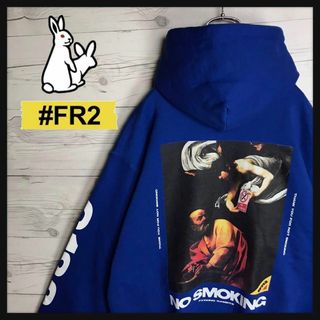 【入手困難モデル】FR2 絵画 ビッグロゴ 即完売 希少 アームロゴ パーカー