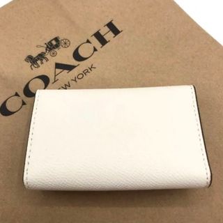 COACH コーチ ファイブリングキーケース 白 ホワイト キーケース