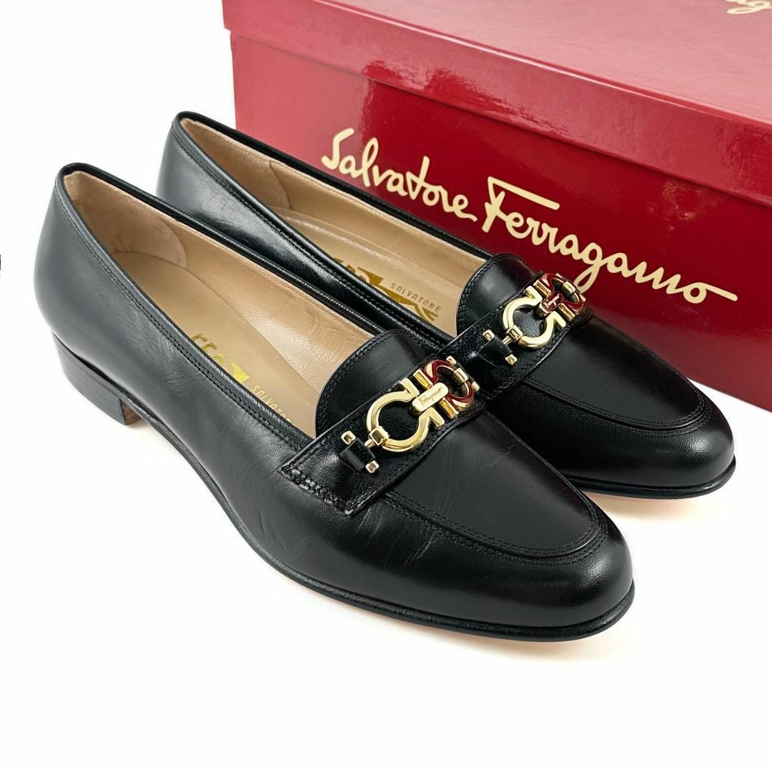 極美品　Salvatore Ferragamo パンプス　ダブルガンチーニ　黒