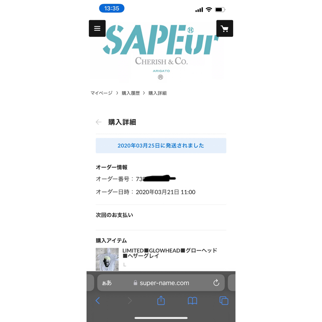 【美品】sapeur サプール　パーカー　ロッドマン　Ｌ　グレイ　裏起毛 8