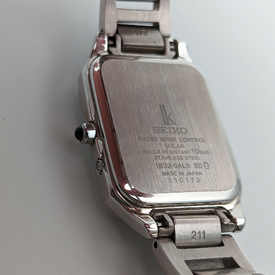 SEIKO - 稼働品 ルキア LUKIA スクエア ソーラー電波時計 SEIKO
