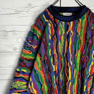 【幻の 1点モノ】coogi クージー 立体 編込み 3Dニット 入手困難 希少