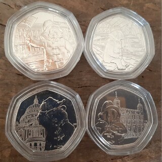 イギリス 英国 コイン4種類セット くま の パディントンデザイン(貨幣)