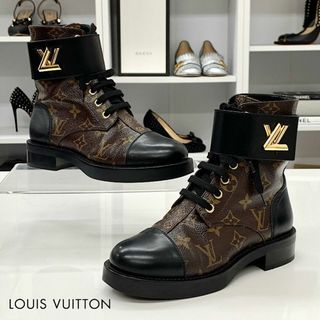 ルイヴィトン(LOUIS VUITTON)の6674 ヴィトン ワンダーランドライン レザー モノグラム アンクルブーツ(ブーツ)