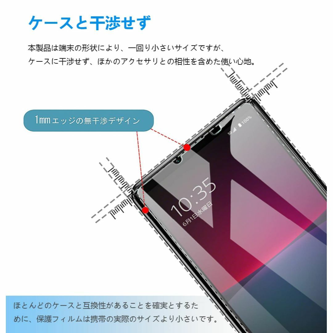 ブルーライトカット2枚セットXperia 10 IV ガラスフィルム Kakuk スマホ/家電/カメラのスマホアクセサリー(その他)の商品写真