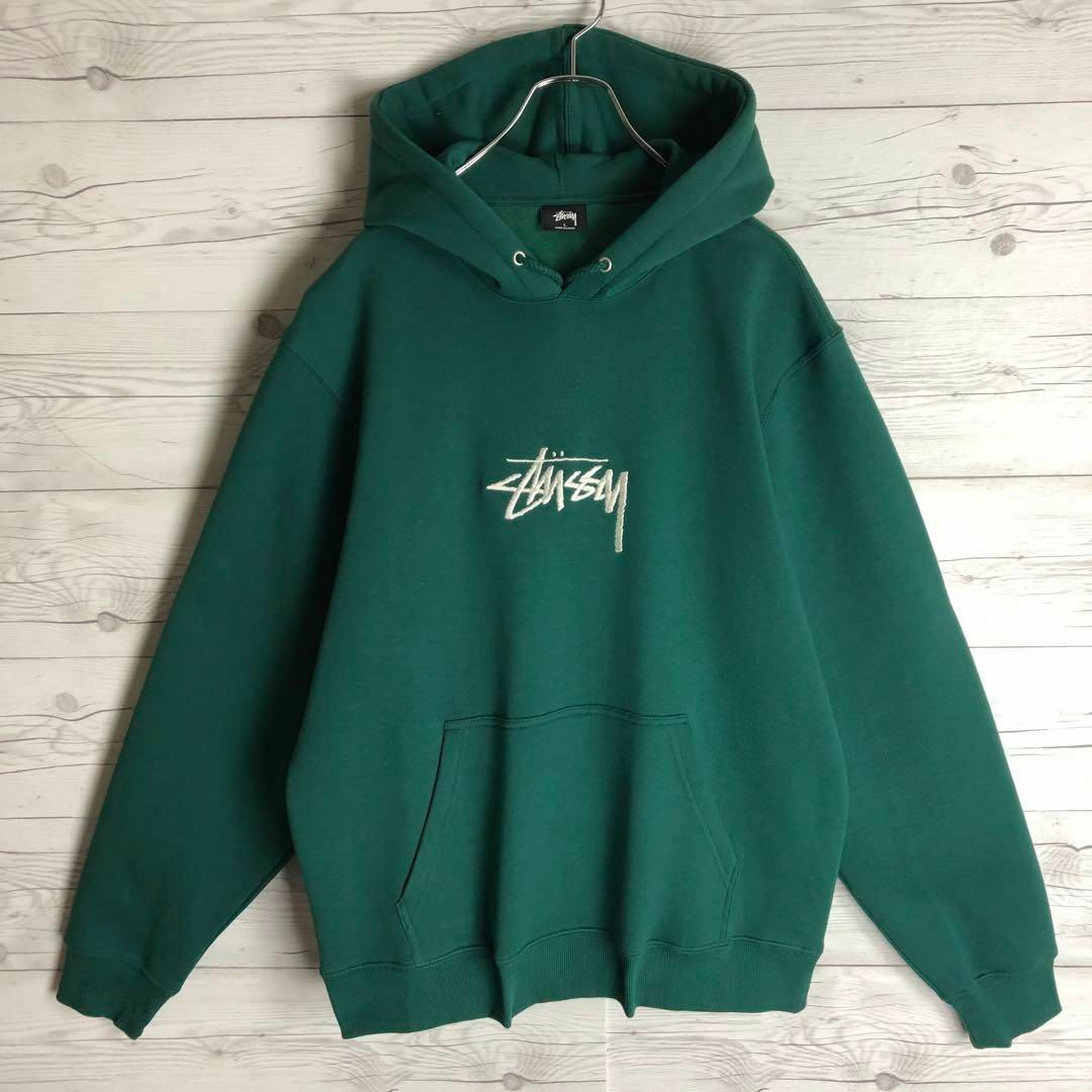 【入手困難】stussy センター刺繍ロゴ 希少カラー 即完売 パーカー