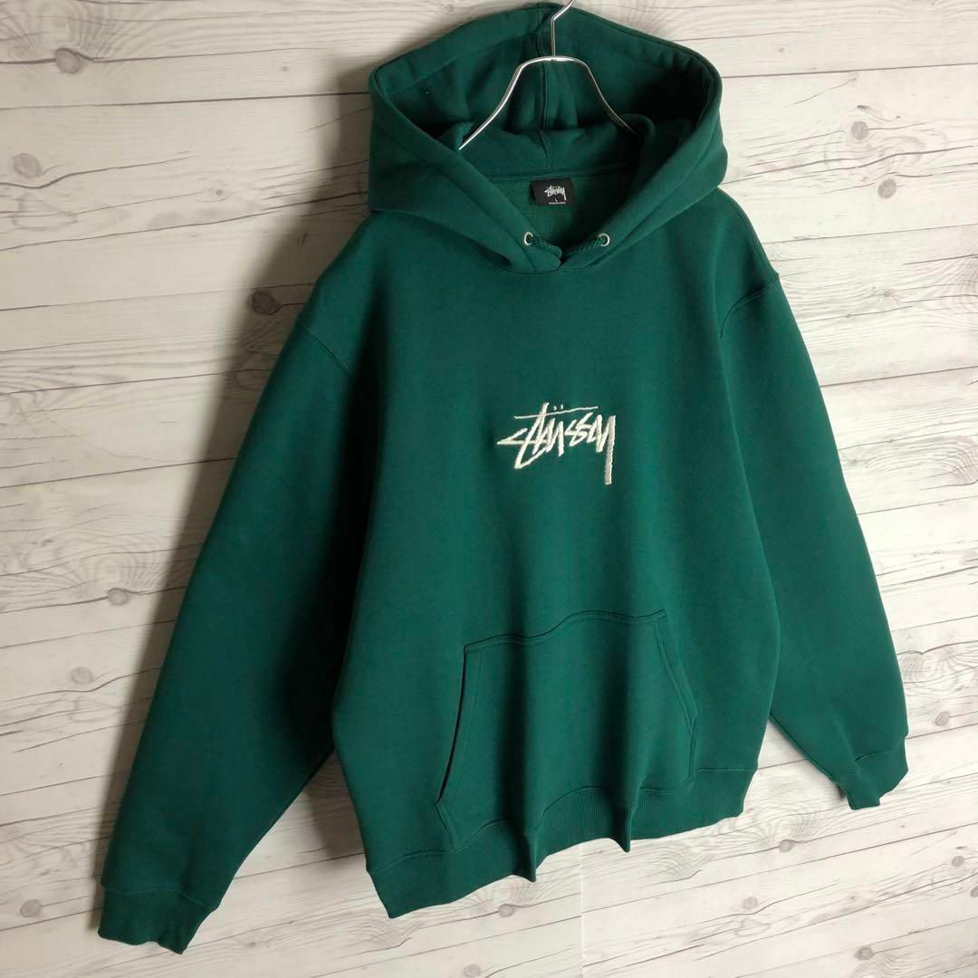 【入手困難】stussy センター刺繍ロゴ 希少カラー 即完売 パーカー