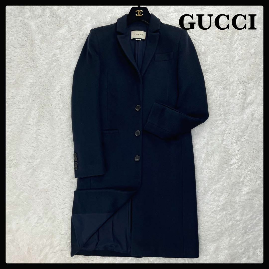 Gucci - 【現行】グッチ GUCCI ロングチェスターコート ウール 18年 美