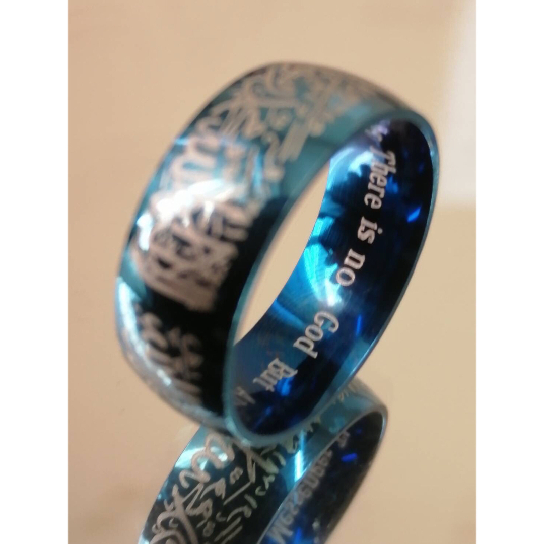 【R081】リング 　メンズ 　指輪 　ブルー　青  　ジルコニア 　20号 メンズのアクセサリー(リング(指輪))の商品写真