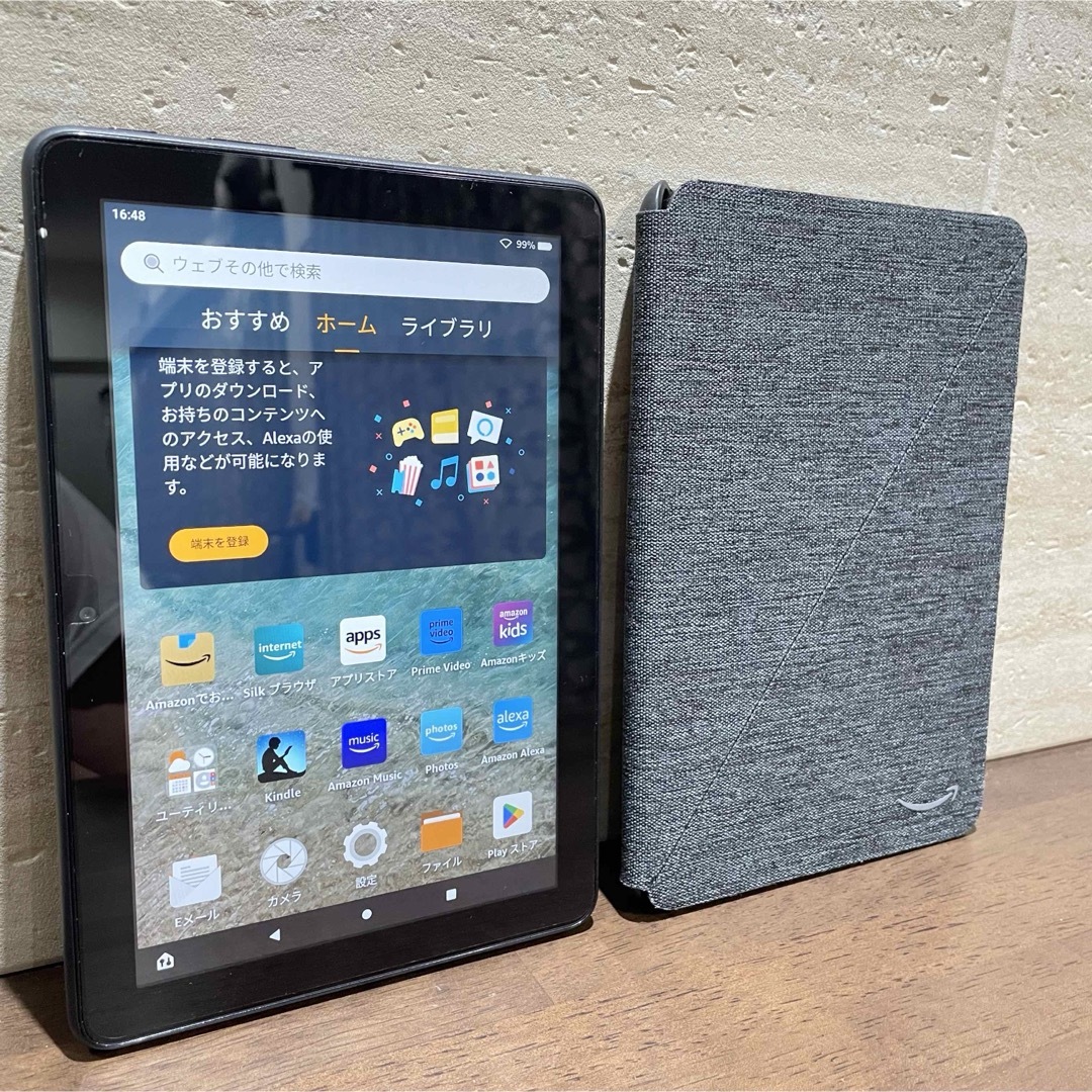 Amazon - Amazon fire HD 8 ブラック 最新 第12世代 純正カバー付 美品