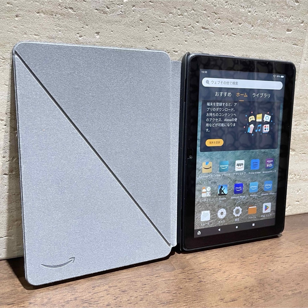 Amazon - Amazon fire HD 8 ブラック 最新 第12世代 純正カバー付 美品