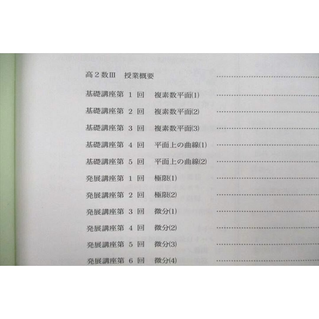 VD27-027 鉄緑会 高2数III 数学基礎・発展/実戦講座III テキスト通年セット 2021 計2冊 15S1D