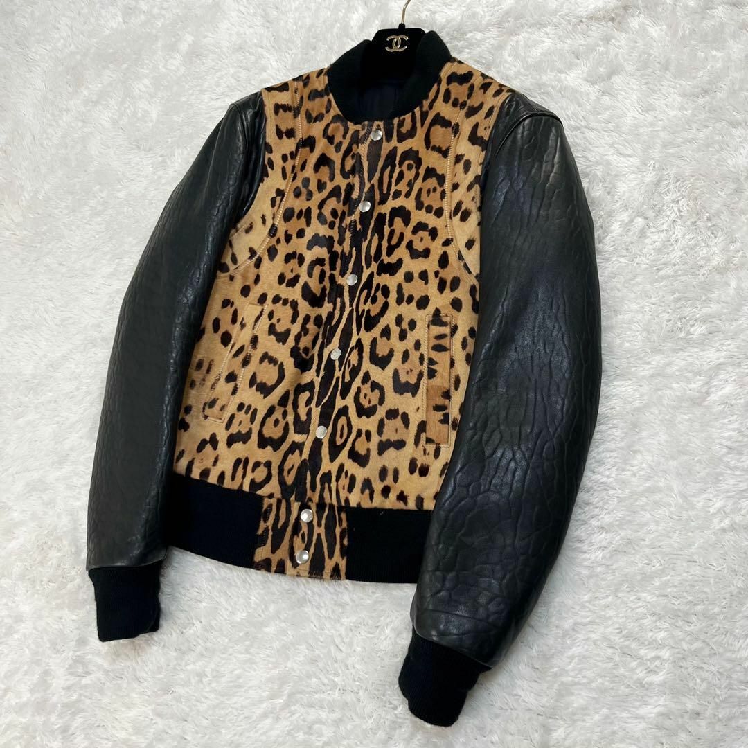 BALMAIN - 【名作】バルマン☆レオパード レザージャケット ハラコ 豹