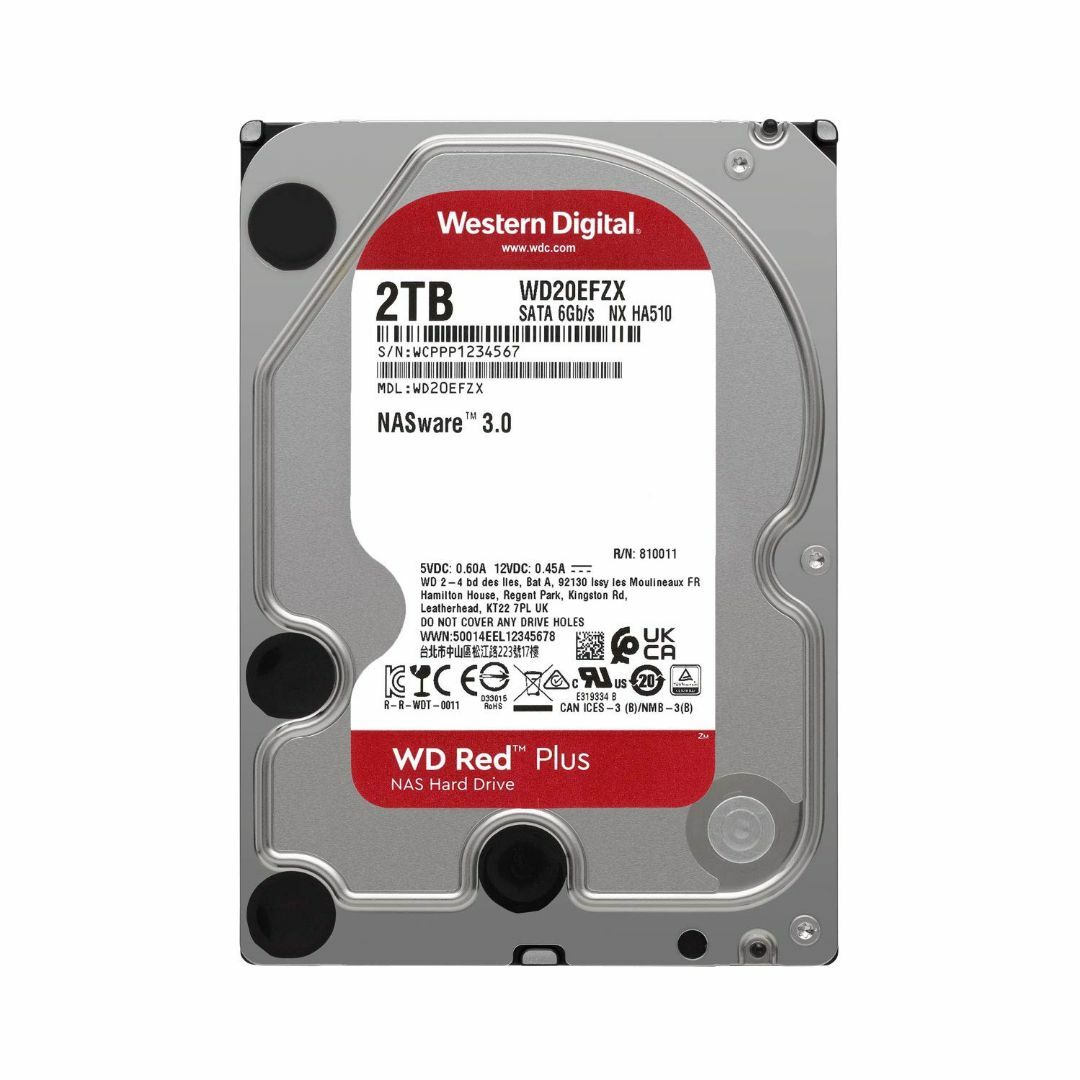 Western Digital ウエスタンデジタル WD Red Plus 内蔵 - PCパーツ