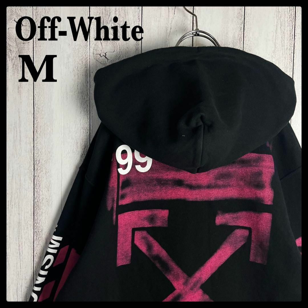 トップスOFF-WHITE オフホワイト パーカー サイズXXL ペイントデザイン