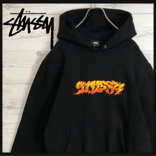 ステューシー(STUSSY)の【即完売モデル】STUSSY 刺繍ロゴ ファイヤー 入手困難 希少 パーカー(その他)