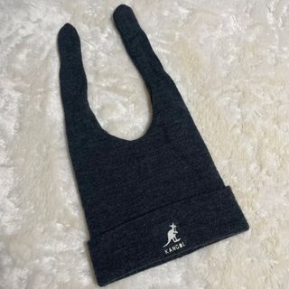 カンゴール(KANGOL)のKANGOLカンゴール 00s ウサ耳　グレー　ニット帽(ニット帽/ビーニー)