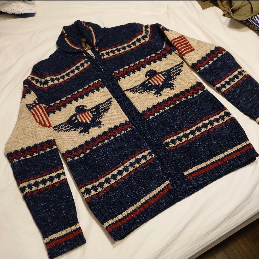 RRL - RRL ニット カーディガン ハンドニット カウチンの通販 by Elias