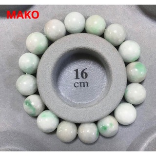 M1097☆糸魚川産・本翡翠ブレスレット13mm☆天然石　原石