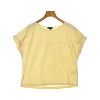 インディヴィ(INDIVI)のINDIVI インディヴィ Tシャツ・カットソー 38(M位) 黄(ボーダー) 【古着】【中古】(カットソー(半袖/袖なし))