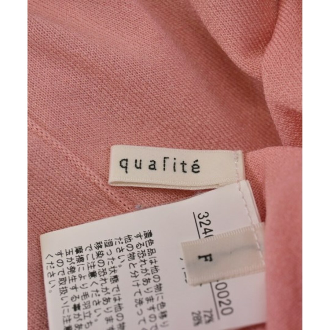 qualite(カリテ)のqualite カリテ ニット・セーター F ピンク 【古着】【中古】 レディースのトップス(ニット/セーター)の商品写真