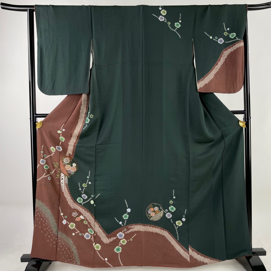 訪問着 身丈155cm 裄丈65cm 正絹 美品 秀品 - 着物