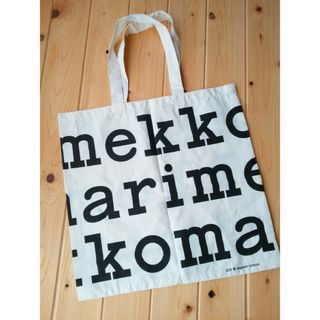 マリメッコ(marimekko)のマリメッコロゴバッグ 非売品 ノベルティブラックトートバッグ　marimekko(エコバッグ)