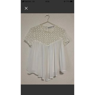 ザラ(ZARA)のザラ ふんわりシフォン 透け トップス かわいい シアー (シャツ/ブラウス(半袖/袖なし))