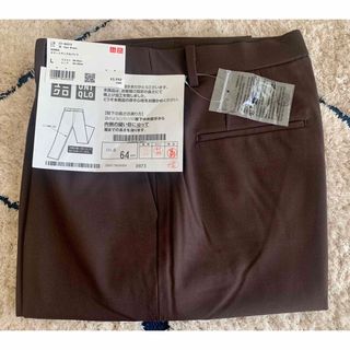 ユニクロ(UNIQLO)の【UNIQLO】スマートアンクルパンツ　Dark Brown Lサイズ(クロップドパンツ)