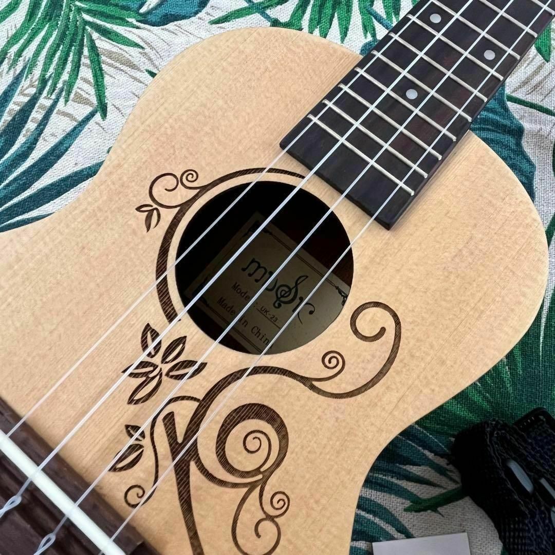music ukulele】つる薔薇のエレキ・コンサートウクレレ【入門セット】-