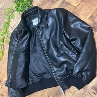 ZARA ザラ コーチジャケット フェイクレザー ジャケット ブルゾン