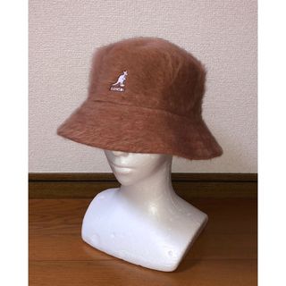 カンゴール(KANGOL)のM 美品 KANGOL ファーゴラ メトロハット ファー バケット ブラウン 茶(ハット)