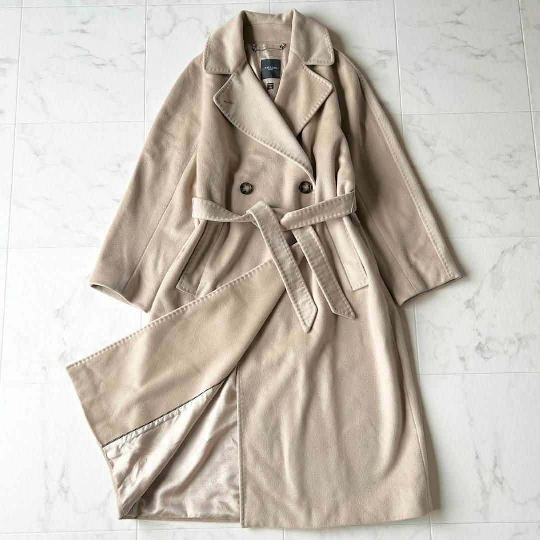 MAXMARA ヴァージンウールロングコート ベージュ 40 | フリマアプリ ラクマ