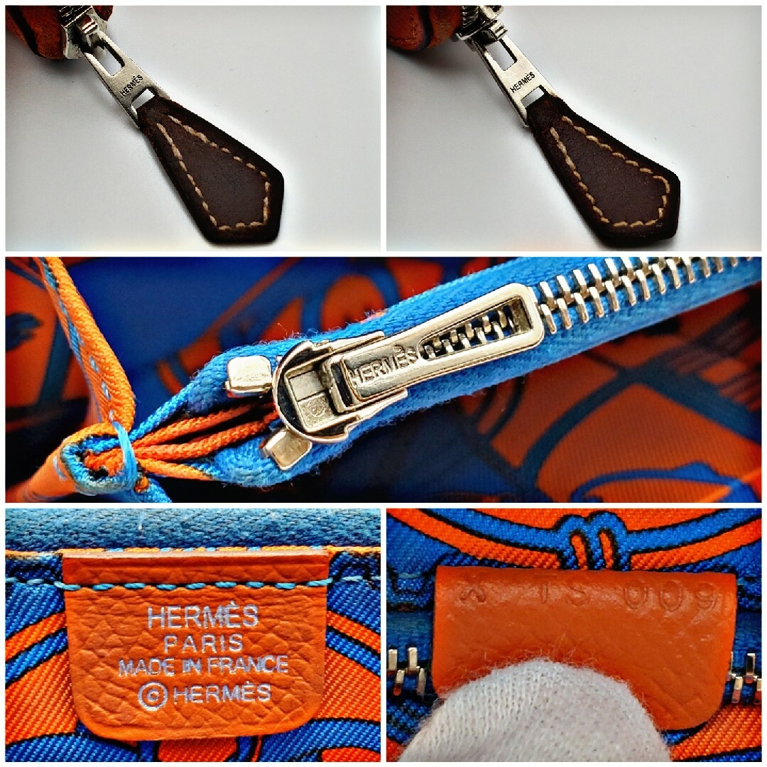 ‼️即売れ御免‼️HERMES アザップ シルクイン オレンジ ロング 長財布