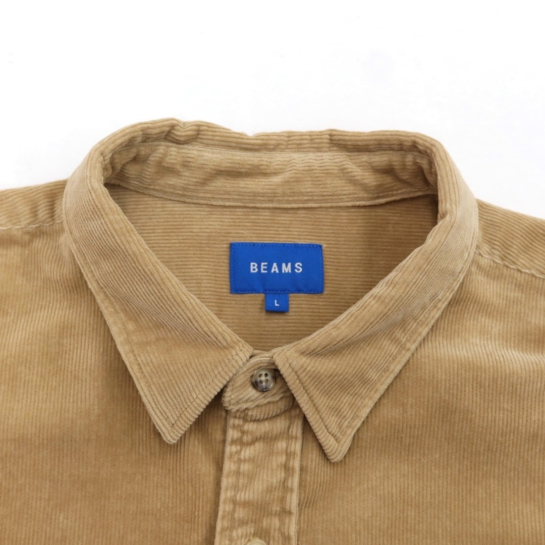 BEAMS(ビームス)の【中古】ビームス BEAMS コーデュロイ ワイドシルエットシャツ ベージュ【サイズL】【メンズ】 メンズのトップス(シャツ)の商品写真