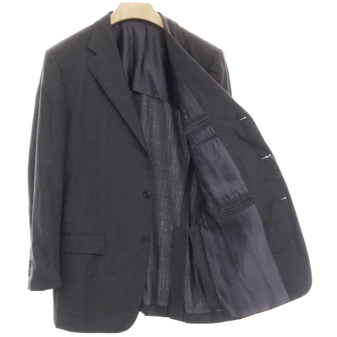 【中古】エルメネジルドゼニア Ermenegildo Zegna ウール 3B セットアップ スーツ ダークグレー【サイズ52】【メンズ】